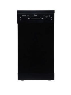 Swan Sdw7050B 9 Place Setting Slimline Freestanding Dishwasher - Black
